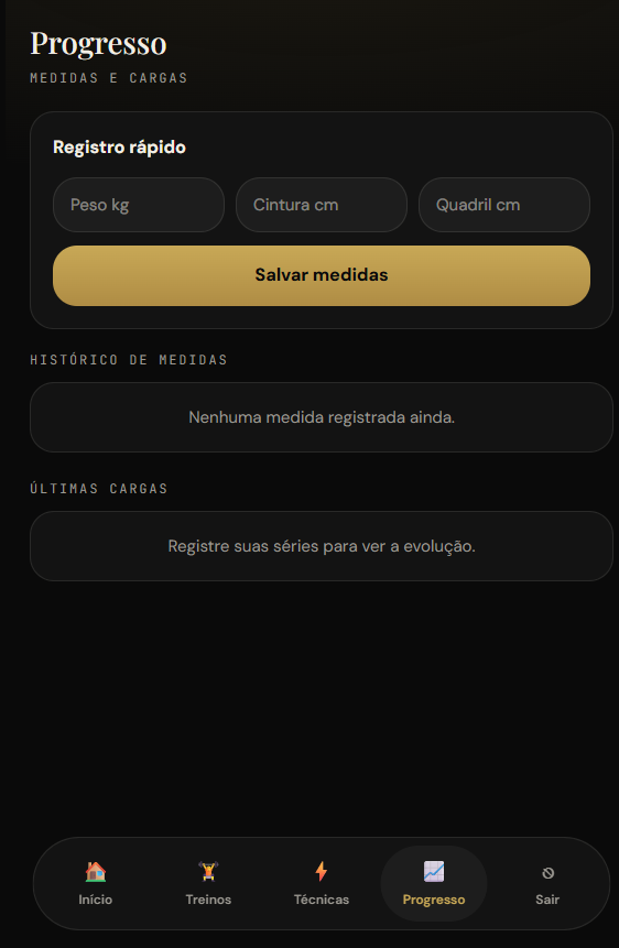 Tela de progresso